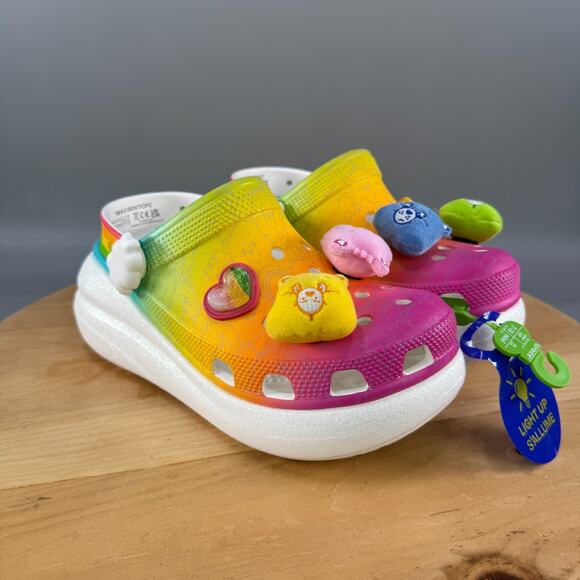 Crocs x Care Bears Classic Crush Clog Women’s Size 7 Multicolor Light Up Shoes - Picture 1 of 8